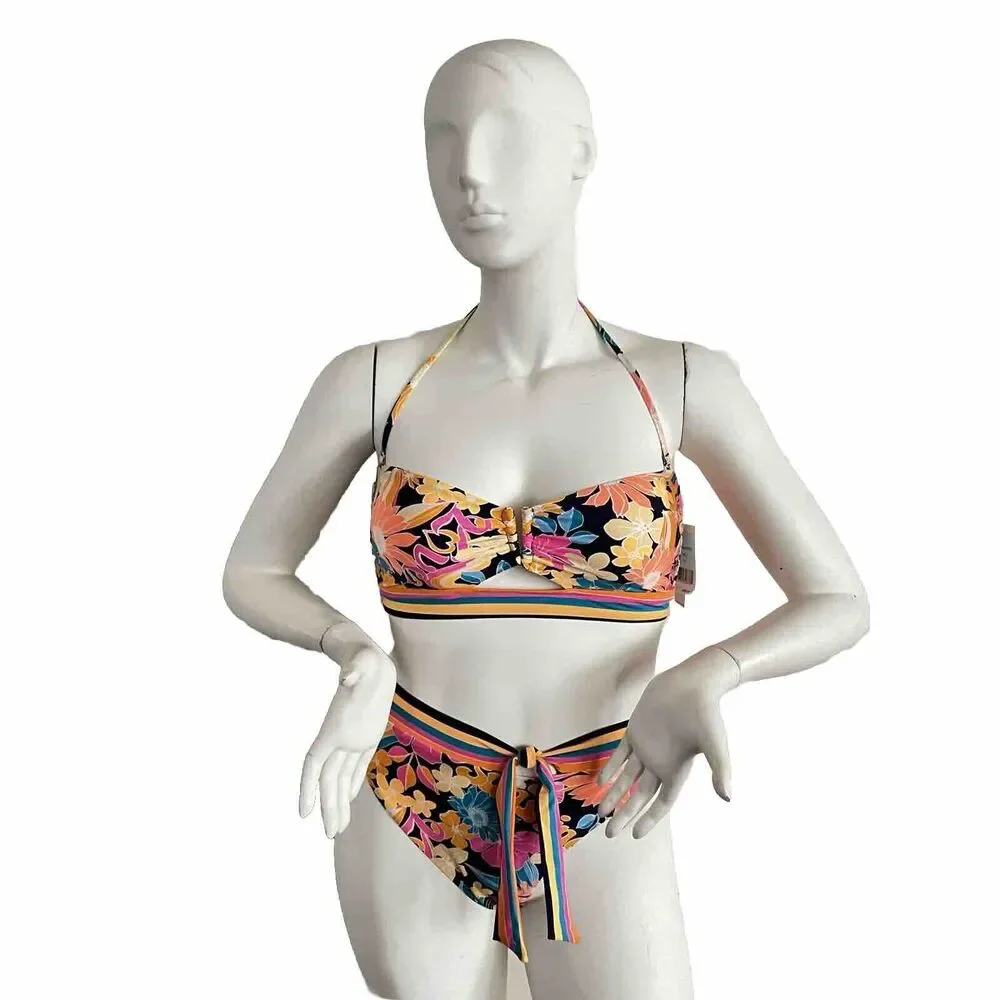 Sunshine 79 Two Piece Bandeau Swim Suit In Love Swirl 10